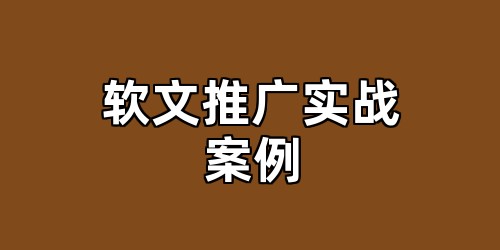 软文推广实战案例